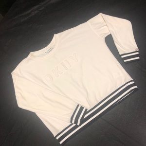 DKNY White Velvet Sweater